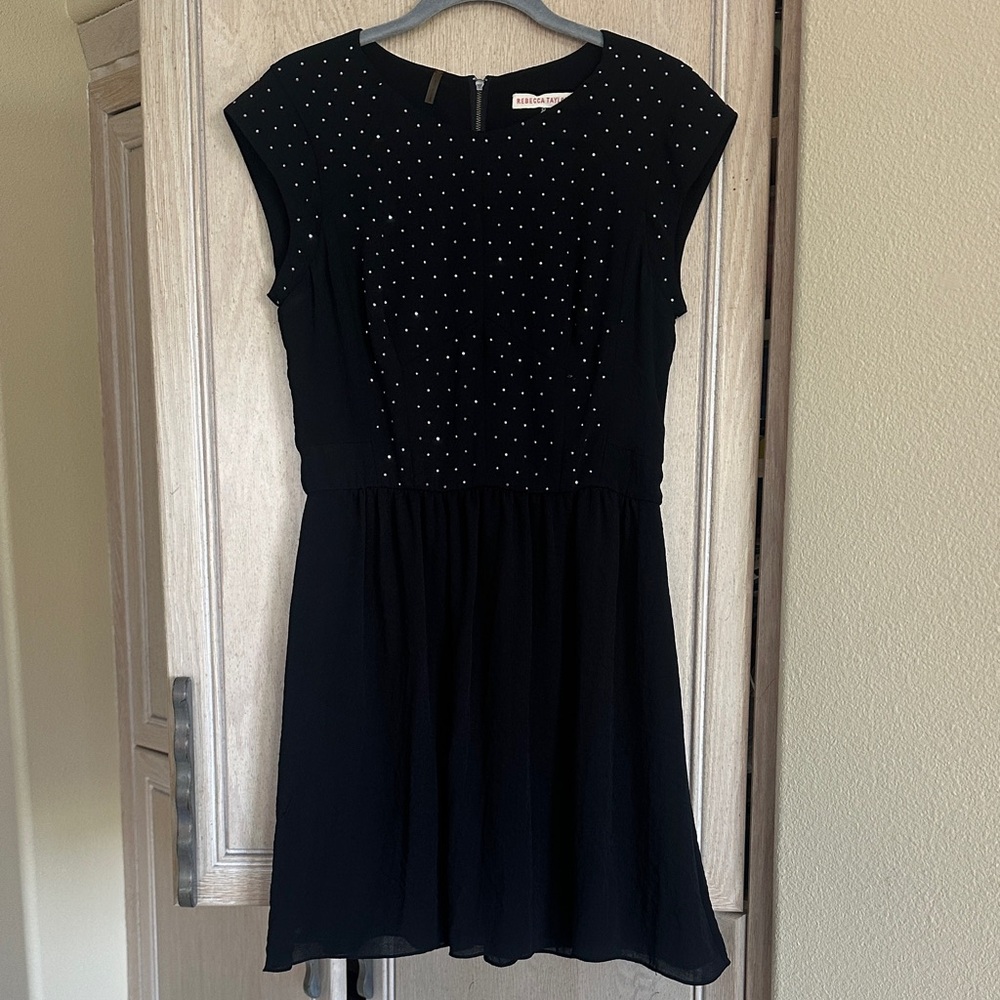 Rebecca Taylor Black Studded Mini Dress
